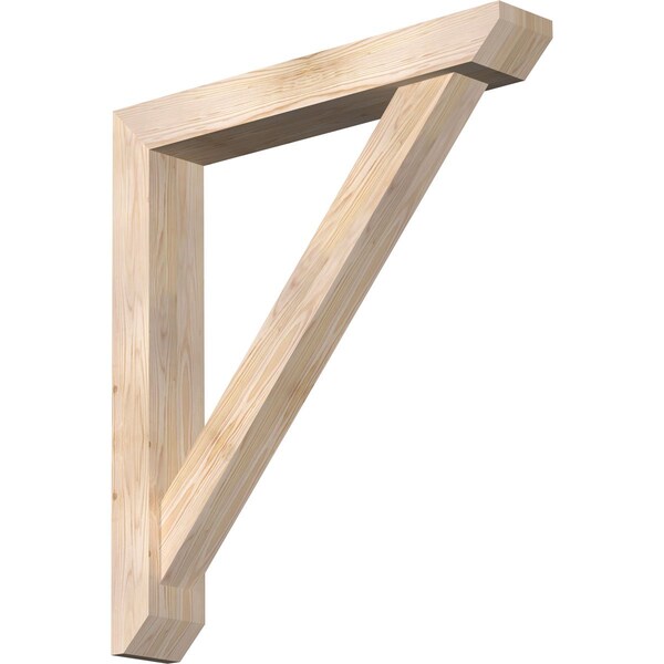 Ekena Millwork Traditional Slat Smooth Bracket w/ Offset Brace, Douglas Fir, 5 1/2"W x 34"D x 38"H BKT0604X34X38TRA06SDF - main